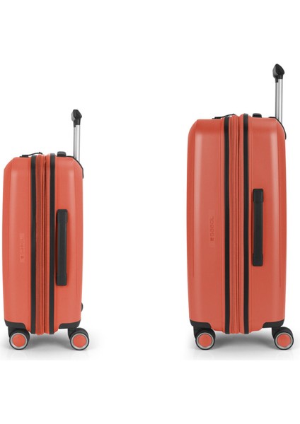 2 Valiz Seti (Kabin ve Orta Boy) Brooklyn Turuncu fiyatları