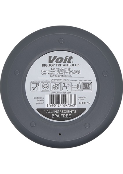 Voıt Bıg Joy Trıtan Suluk 1600ML / Gri-Yeşil