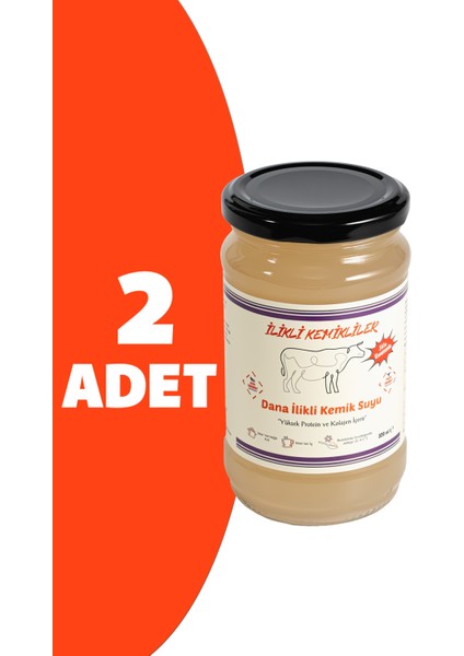 Jöle Kıvamında Ilikli Dana Kemik Suyu 320 ml 2 Adet