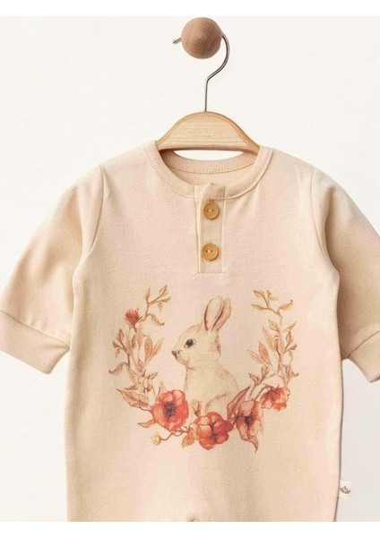 Bebek Tavşan Desenli Organik Tulum modelleri