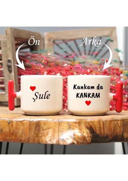Kankam Da Kankam Mottolu T Kulplu Kupa Bardak Seti 2'li