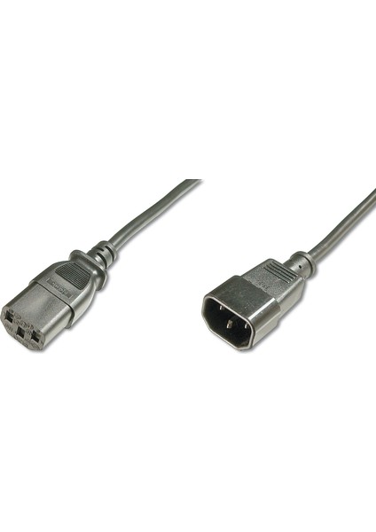 C13-C14 PC-Monitör Arası Güç Kablosu, 1.20 metre , 10A 250V, siyah renk, H05W F0.75x3 81+82&lt;br&gt;Beek C13-C14 Power Cable 1.2m, H05VV-F 3*0.75mm2