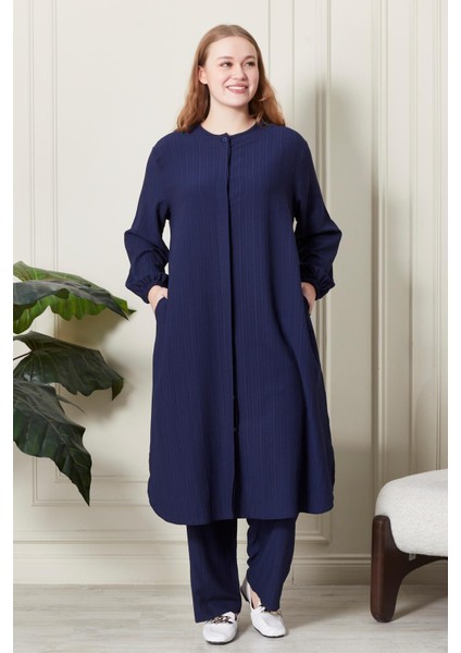 Kadın Büyük Beden Gofre Ikili Takım