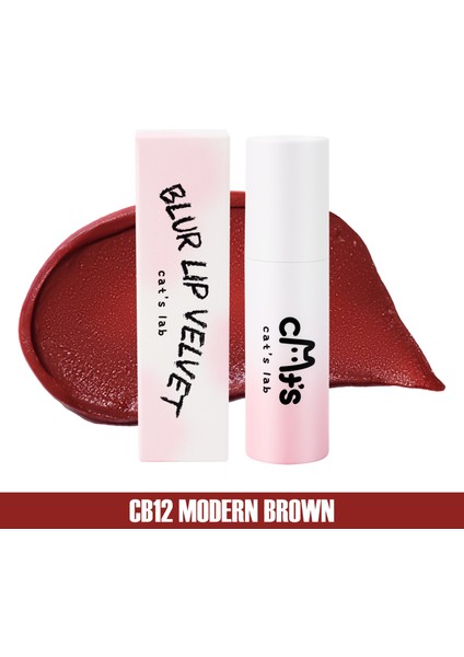 Kadife Yapılı Mat Ve Pigmentli Kalıcı Tint Ruj ve Allık CB12 Modern Brown (Kahve) - 2.3 gr