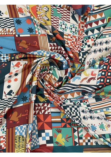 Cards Scarf Uzun Fular 100*100