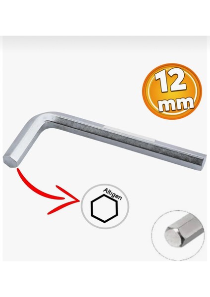 Eltos Tekli Allen Anahtar 12 mm