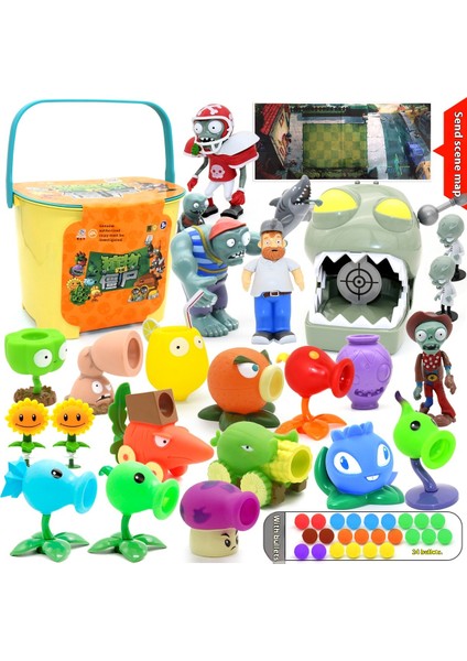 Plants Vs Zombies Oyuncakları Komple Hediye Seti Çıkarılabilir Model (Yurt Dışından)