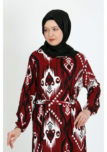 Desenli Bürümcük Elbise