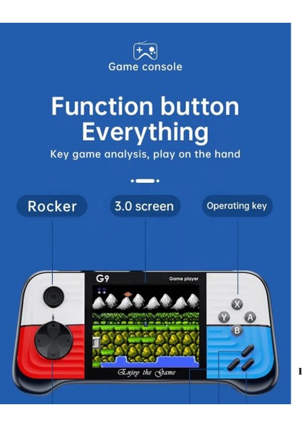 Gamebox Mini El Atari 3.5 Inç Ekran Taşınabilir Oyun Konsolu 8 Bit 666 Oyunlar ile Retro Oyun G9 modelleri