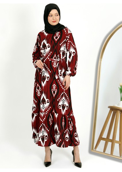 Desenli Bürümcük Elbise