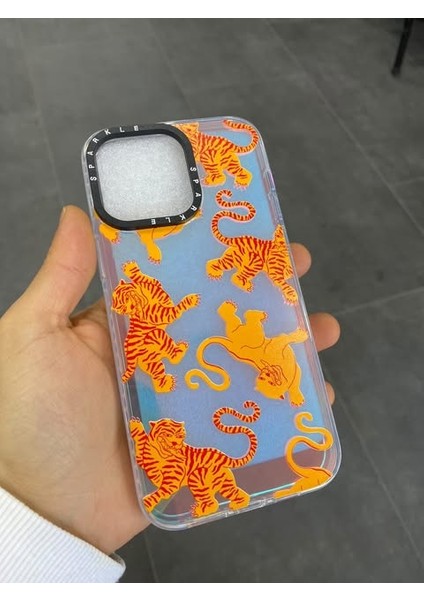 Iphone 15 Pro Max Sparkle Aslan Figürlü Telefon Kılıfı