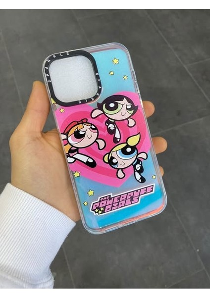 Iphone 13 / 14 Sparkle Powerpuff Girls Figürlü Telefon Kılıfı