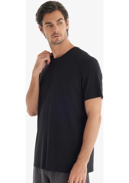 Erkek T-Shirt 40705 - Siyah