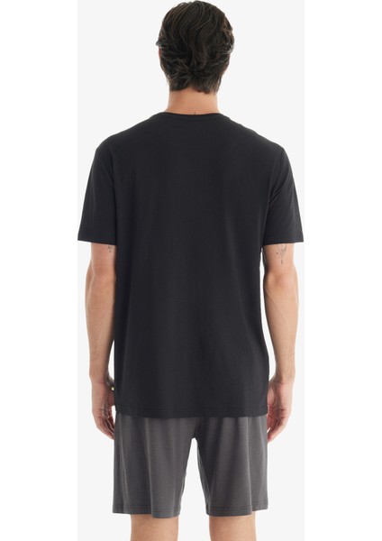 Erkek T-Shirt 40705 - Siyah modelleri