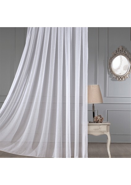 Keten Beyaz 1 x 3 Sık Pile Tül Perde fiyatları