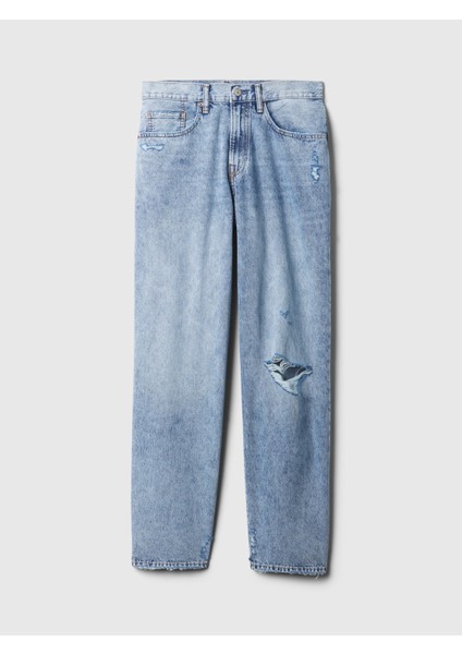 Erkek Mavi Baggy Jean Pantolon modelleri