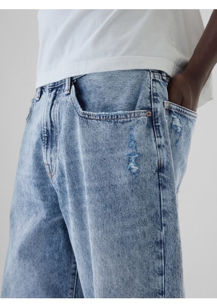 Erkek Mavi Baggy Jean Pantolon indirimleri