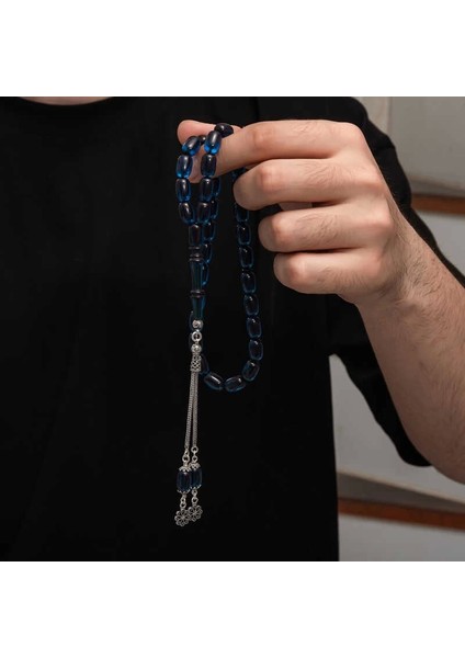 Gümüş Püskül Sıkma Kehribar Tesbih fiyatları