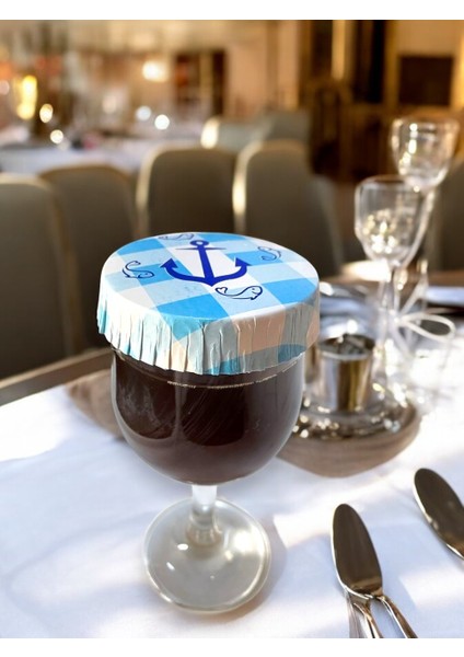 Deniz Çapası Desenli Kağıt Bardak Kapağı 75 mm 100 Adet fırsatları