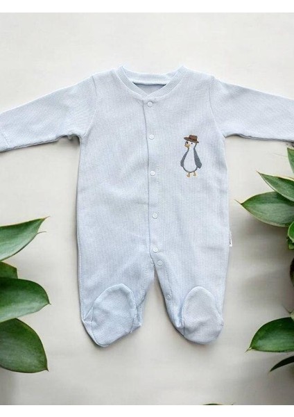Erkek Bebek Penguen Desenli Çıtçıtlıı Tulum fiyatları