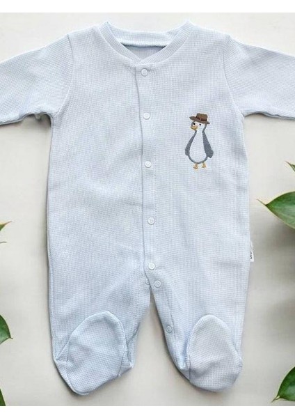 Erkek Bebek Penguen Desenli Çıtçıtlıı Tulum modelleri