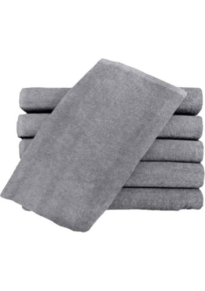 6 Adet 70 x 140 cm Gri Banyo Havlusu