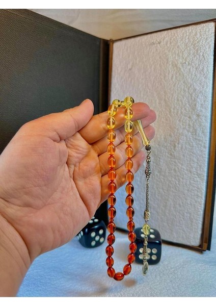 Sürmeli Beyrut Kehribar Tesbih Beyzi Kesim T-57