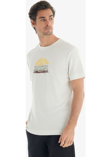 Erkek T-Shirt 40732 - Krem