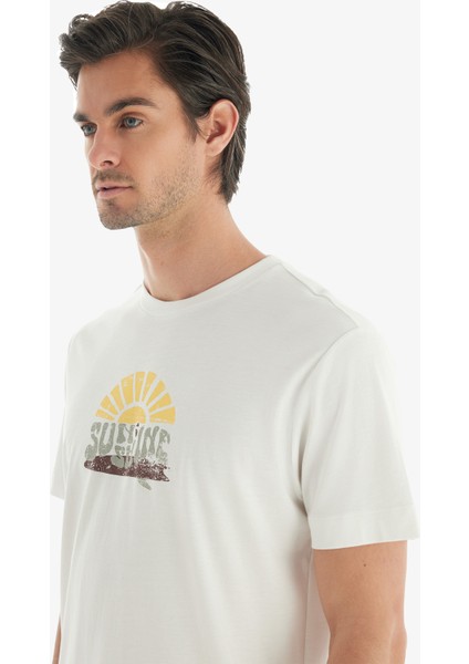 Erkek T-Shirt 40732 - Krem fiyatları