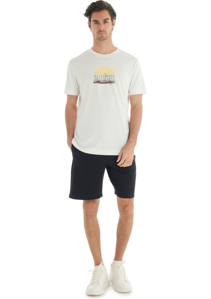 Erkek T-Shirt 40732 - Krem fırsatları