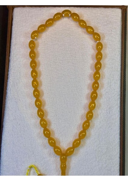 Çubuk Kehribar Tesbih Sarı Renkli Beyzi Kesim T-74 modelleri