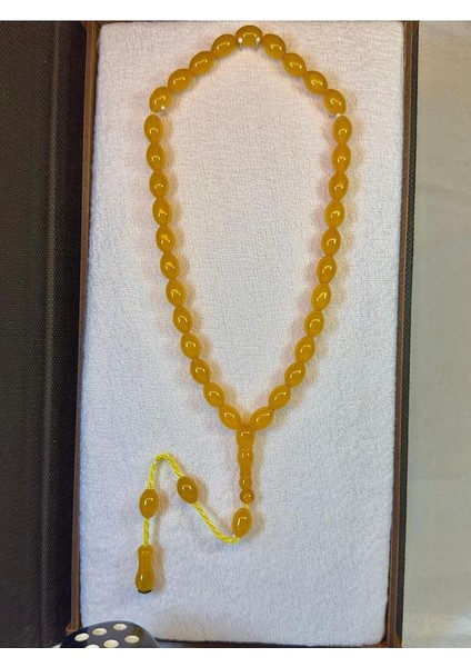 Çubuk Kehribar Tesbih Sarı Renkli Beyzi Kesim T-74 fırsatları