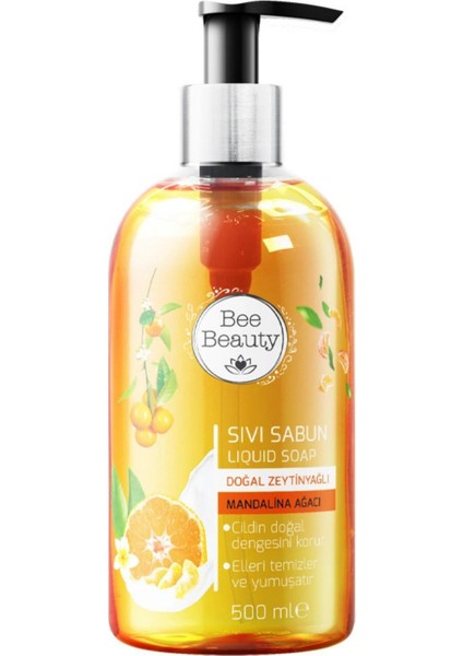Doğal Zeytinyağlı Mandalina Ağacı Sıvı Sabun 500 ml