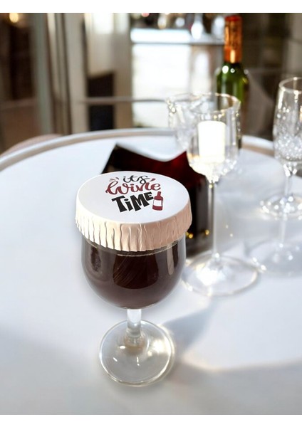 Şarap Kadehi Bardak Kapağı| Şarap Bardağı Kapağı | Kağıt Bardak Kapağı 75 mm 10 Adet modelleri