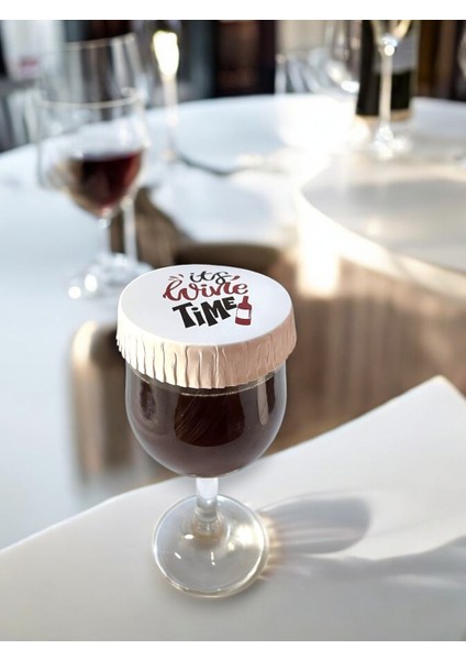 Şarap Kadehi Bardak Kapağı| Şarap Bardağı Kapağı | Kağıt Bardak Kapağı 75 mm 10 Adet indirimleri