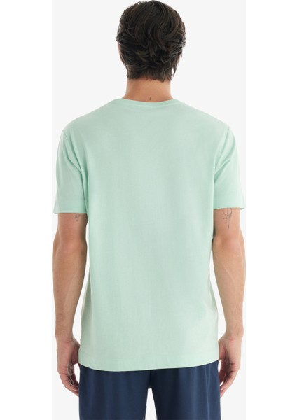 Erkek T-Shirt 40718 - Açık Turkuaz modelleri