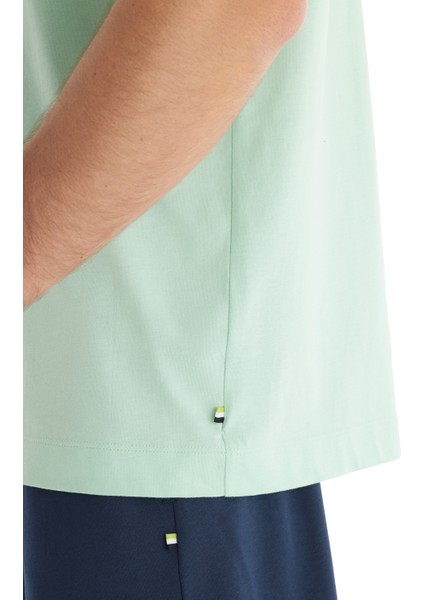 Erkek T-Shirt 40718 - Açık Turkuaz fırsatları