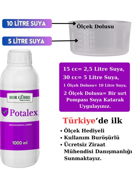 Potalex - 1000 ml Sıvı Organik Potasyum Çözeltisi