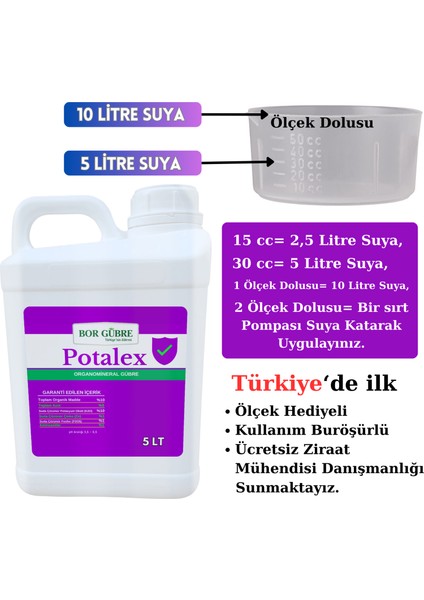 Potalex - 5lt Sıvı Organik Potasyum Çözeltisi