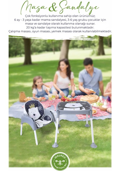 3in1 Çalışma Masası, Mama Sandalyesi, Masa, Sandalye indirimleri