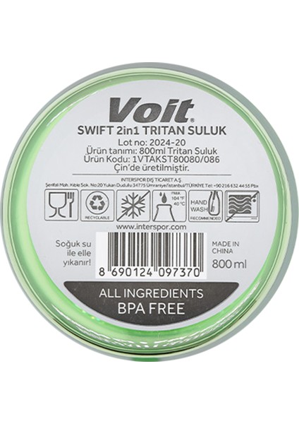 Voıt Swıft 2in1 Trıtan Suluk 800ML