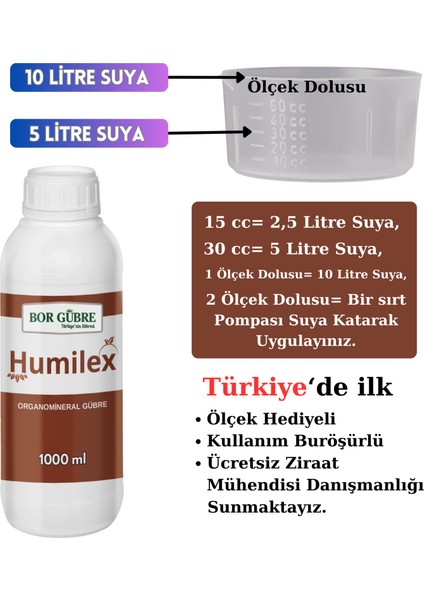 Humilex - 1000 ml Azot Içerikli Sıvı Organik Madde Gübresi