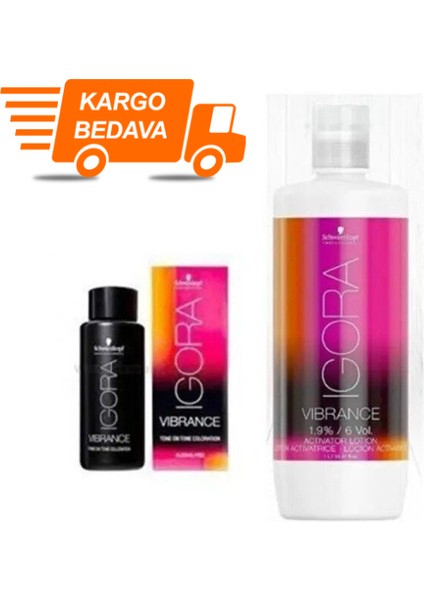 5 Adet Igora Vibrance 5-00 Doğal Açık Kahverengi Saç Boyası + 1l Oksidan