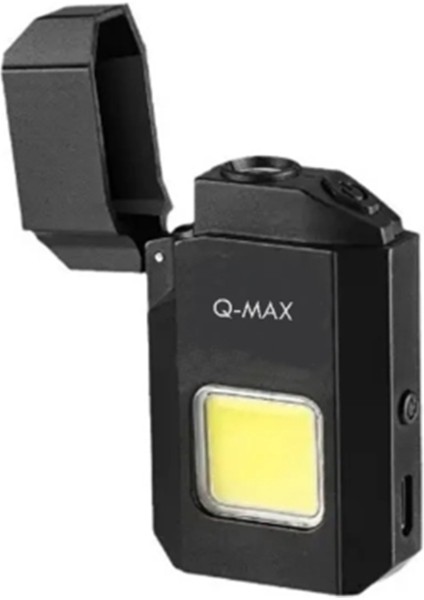 Mini Cob LED Işıklı Type-C Şarjlı Elektronik Gazsız Çakmak, Taşınabilir El Feneri