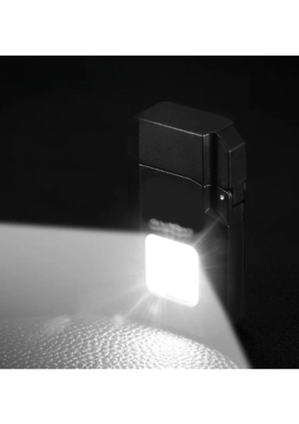 Mini Cob LED Işıklı Type-C Şarjlı Elektronik Gazsız Çakmak, Taşınabilir El Feneri