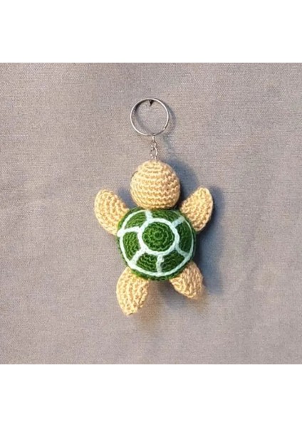 7773 El Örgüsü Amigurumi Sevimli Kaplumbağa Anahtarlık