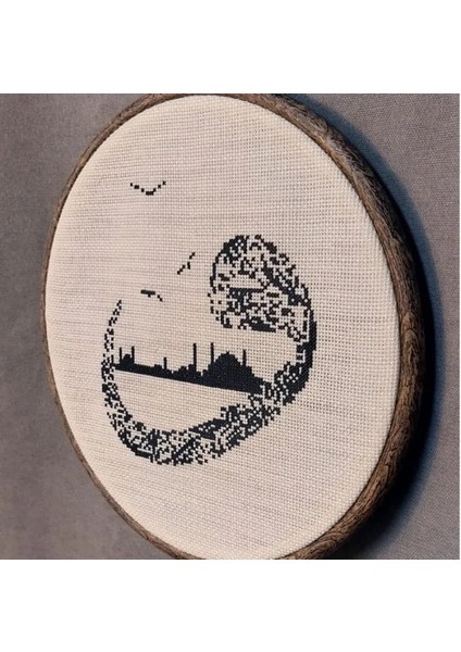 5946 El Yapımı Istanbul - Vav Kanaviçe Kasnak Pano modelleri
