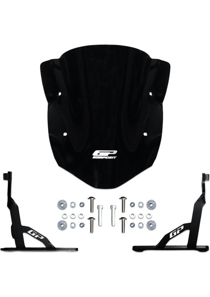 Tvs Apache Rtr 200 2024 Uyumlu Kısa Ön Cam Siyah 35 cm