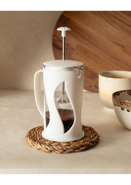 Beyaz Berthe French Press 500 ml 500 cc Plastik