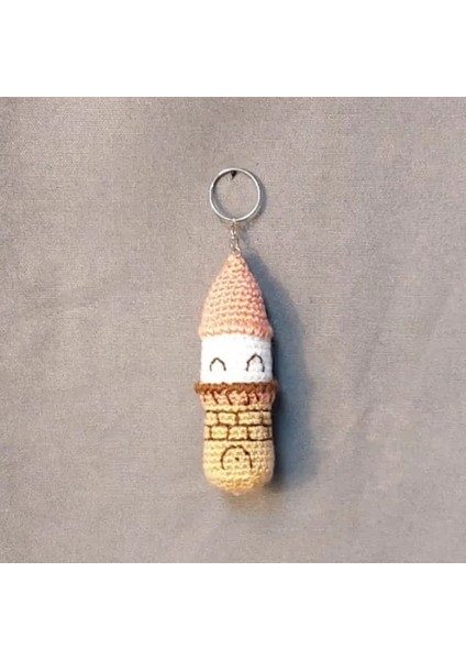 2723 El Örgüsü Amigurumi Galata Kulesi Anahtarlık modelleri